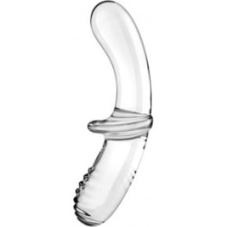 Satisfyer Double Crystal Universāls vibrators Transparent