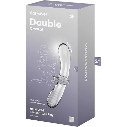 Satisfyer Double Crystal Universāls vibrators Transparent