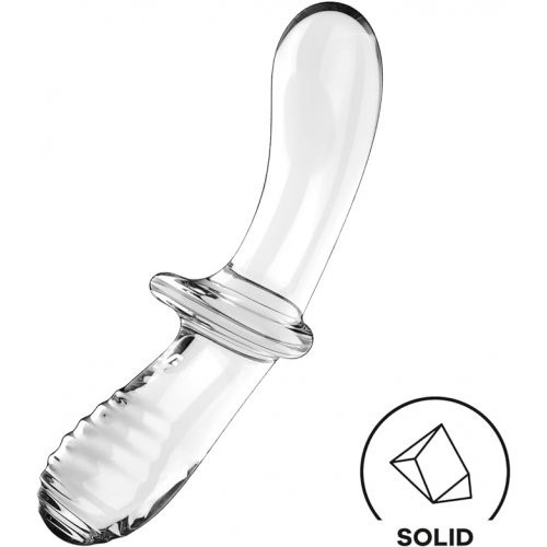 Satisfyer Double Crystal Universāls vibrators Transparent