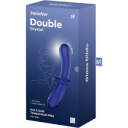 Satisfyer Double Crystal Universāls vibrators Transparent