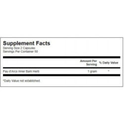 SWANSON Full Spectrum Pau d'Arco 500 mg Uztura bagātinātājs imunitātei 100 kapsulas
