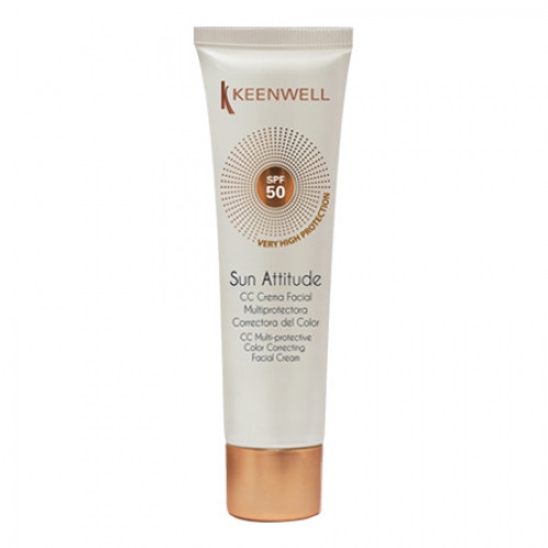 Keenwell Sun Attitude CC Multi-Protective Cream Aizsargājošs CC krēms sejai ar toni, SPF50 60ml