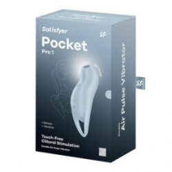 Satisfyer Pocket Pro 1 Double Air Pulse Vibrator Klitora stimulators Blue