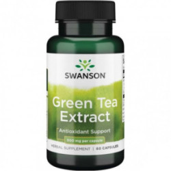 SWANSON Green Tea Extract 500mg Antioxidant Support Zaļās tējas ekstrakts 60 kapsulas