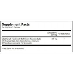SWANSON HiActives Tart Cherry 465mg Joint Health and Mobility Ķiršu koncentrāts 60 kapsulas