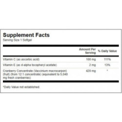 SWANSON Super Strength Cranberry Urinary Tract Health Dzērveņu koncentrāts 60 kapsulas