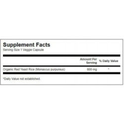 SWANSON Red Yeast Rice Cardiovascular Health Sarkanā rauga rīsu uztura bagātinātājs 60 kapsulas