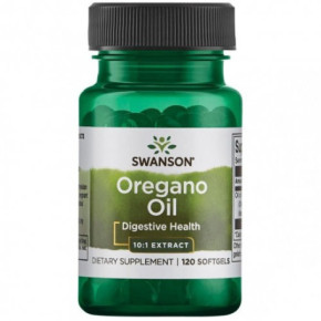 SWANSON Oregano Oil Digestive Health Oregano eļļas ekstrakts 120 kapsulas