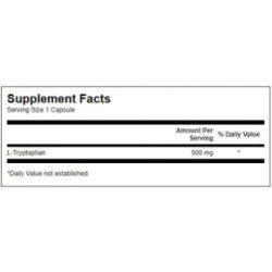 SWANSON L-Tryptophan 500mg Sleep Support Uztura bagātinātājs L-triptofāns 60 kapsulas