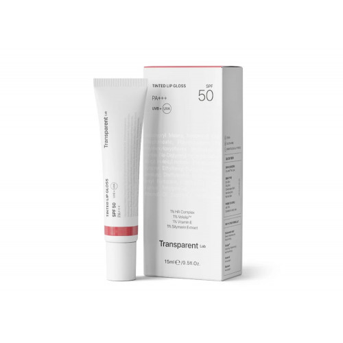 Transparent Lab Lip Tinted Gloss SPF50 Lūpu balzams ar saules aizsardzību 15ml