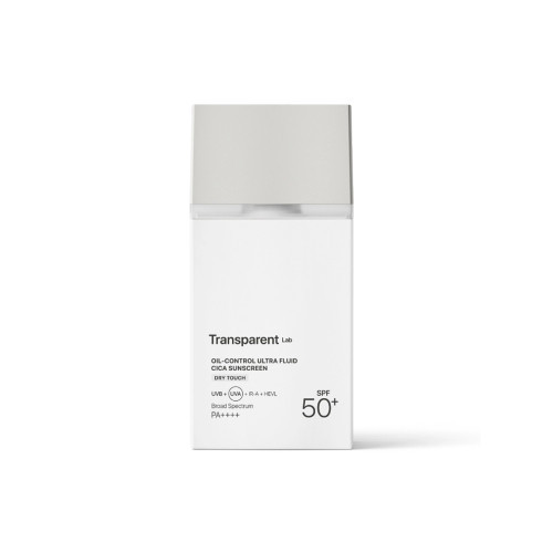 Transparent Lab Oil Control Ultra-Fluid Cica Sunscreen SPF50 Sejas aizsargkrēms, kas apvieno minerālus un ķīmiskos filtrus 100ml