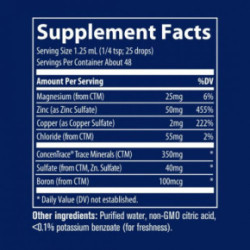 Trace Minerals Ionic Zinc 50mg Šķidrs jonu cinks 59ml