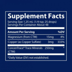 Trace Minerals Ionic Copper 3mg Šķidrs jonu varš 59ml