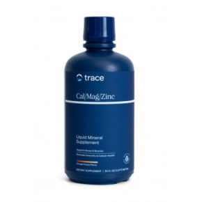 Trace Minerals Liquid Cal/Mag/Zinc Šķidrais kalcijs magnijs cinks + D vitamīns 473ml