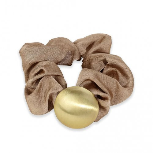 LAETI Hair Elastic Ariane Matu gumija ar zelta detaļu Black