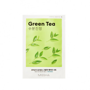 Missha Airy Fit Sheet Mask Green Tea Sejas maska 19g