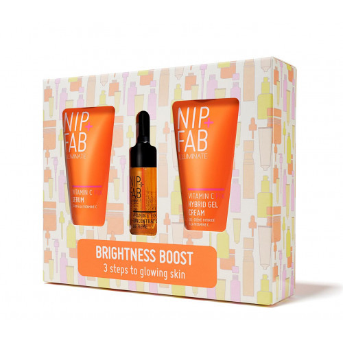 NIP + FAB Brightness Boost Gift Set Sejas kopšanas komplekts ar C vitamīnu