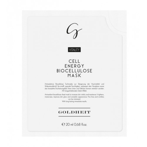 GOLDHEIT Cell Energy Biocellulose Mask Biocelulozes sejas maska 20ml