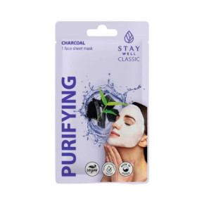 STAY WELL Classic Mask Purifying Charcoal Attīroša sejas maska 1 gab.