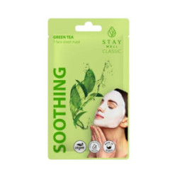 STAY WELL Classic Mask Soothing Green Tea Nomierinoša sejas maska 1 gab.