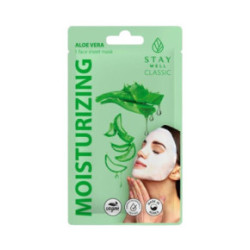 STAY WELL Classic Mask Moisturizing Aloe Vera Mitrinoša sejas maska 1 gab.