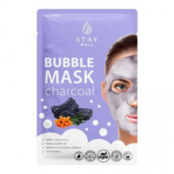 STAY WELL Deep Cleansing Bubble Mask Charcoal Dziļi attīroša, nomazgājamā lokšņu sejas maska 1 gab.