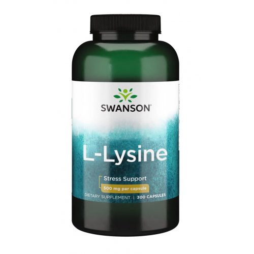 SWANSON L-Lysine 500 mg Uztura bagātinātājs L-lizīns 500 mg 100 kapsulas