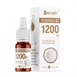 Ecosh Vitamin D3 With Coconut Vitamīns D3 ar kokoseļļu 1200IU 10ml