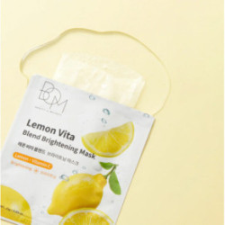 BOM Lemon Vita Blend Brightening Mask Ādas balināšanas lokšņu maskas 10 gab.