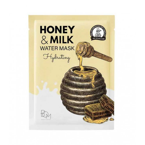BOM Honey & Milk Water Mask Mitrinoša lokšņu sejas maska 1 gab.