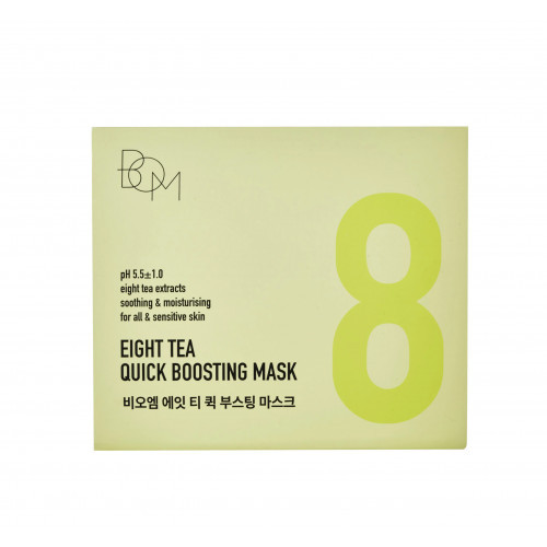 BOM Eight Tea Quick Boosting Mask Lokšņu sejas maskas 30gab.