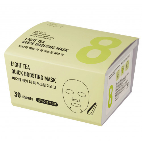 BOM Eight Tea Quick Boosting Mask Lokšņu sejas maskas 30gab.