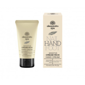 Alessandro Sensitive Cream Rich Intensīvi mitrinošs roku krēms ar hialuronskābi un skvalēnu 75ml