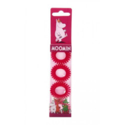 MOOMIN Hair Ring Red Matu gumijas 4gab