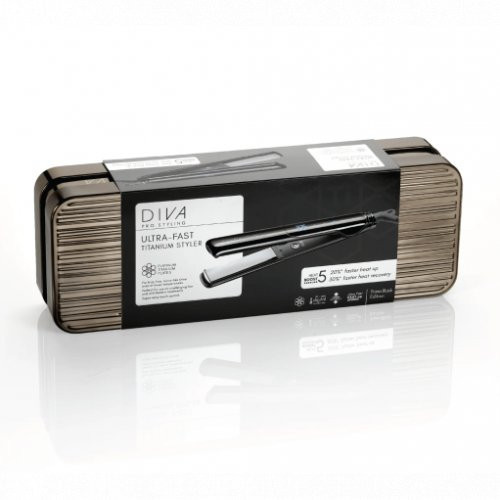 Diva Pro Styling Ultra Fast Platinum Titanium Styler Taisnotājs ar titāna plāksnēm 1 gab.