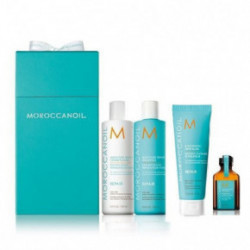 Moroccanoil Christmas 2016 Moisture Repair Dāvanu komplekts: šampūns, kondicionieris, maska un eļļa sausiem matiem