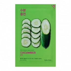 Holika Holika Pure Essence Mask Sheet Cucumber Auduma sejas maska 20ml