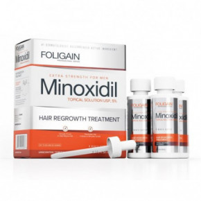 Foligain Minoxidil 5% Hair Regrowth Treatment For Men Matu augšanas stimulators vīriešiem 3 Mēnešiem