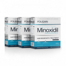 Foligain Low Alcohol Minoxidil 5% Hair Regrowth Treatment For Men Matu augšanas stimulators vīriešiem ar mazāku spirta saturu 3 Mēnešiem