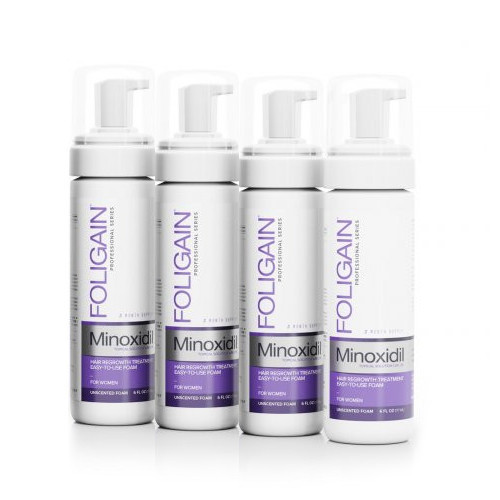 Foligain Advanced Hair Regrowth Treatment Foam For Women with Minoxidil 2% Matu augšanu veicinošas putas sievietēm 3 Mēnešiem