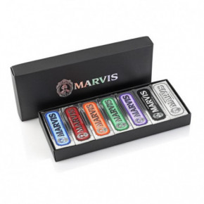MARVIS 7 Flavour Travel Size Toothpaste Set Zobu pastu komplekts kastitē 7x25ml