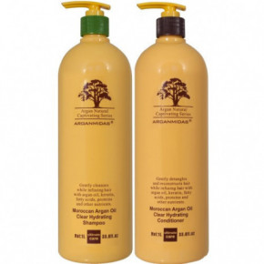 Arganmidas Moroccan Argan Oil Clear Hydrating Mitrinošie šampūns un kondicionieris