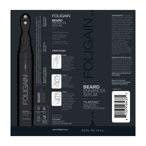 Foligain Beard Enhancer Serum Bārdas augšanu veicinošs serums 15ml