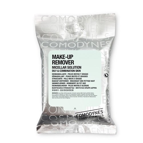 Comodynes Make-Up Remover Micellar Solution Oily & Combination skin Salvetes dekoratīvās kosmētikas noņemšanai 1gab.