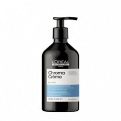 L'Oréal Professionnel Chroma Creme Blue Dyes Shampoo Krēmveida šampūns kas neitralizē vara (oranžos) apakštoņus gaiši brūnos matos 500ml