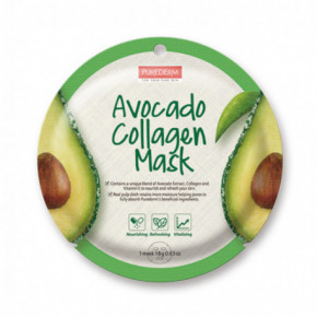 Purederm Avocado Collagen Mask sejas maska ​​ar avokado ekstraktu 18g