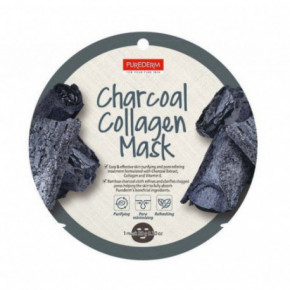 Purederm Charcoal Collagen Mask Kolagēna sejas maska ​​ar kokogli 18g