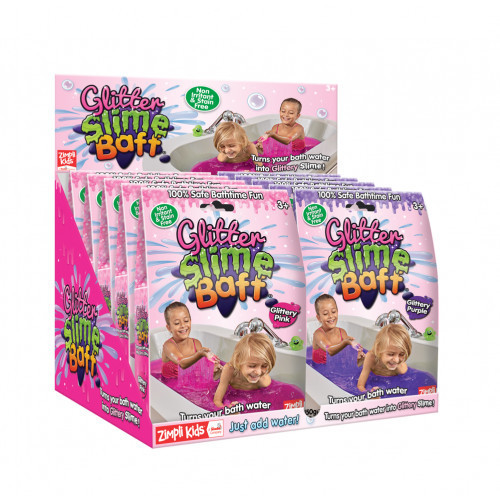 Zimpli Kids Slime Baff Single Maģiskais pulveris ar spīdumiņiem pārvēršs ūdeni košā purvā 150g