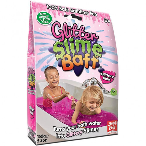 Zimpli Kids Slime Baff Single Maģiskais pulveris ar spīdumiņiem pārvēršs ūdeni košā purvā 150g