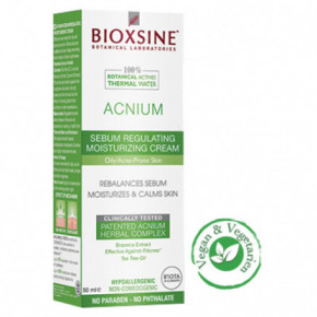 Bioxsine Acnium Sebum Regulating Moisturizing Cream Mitrinošs krēms taukainai ādai 50ml